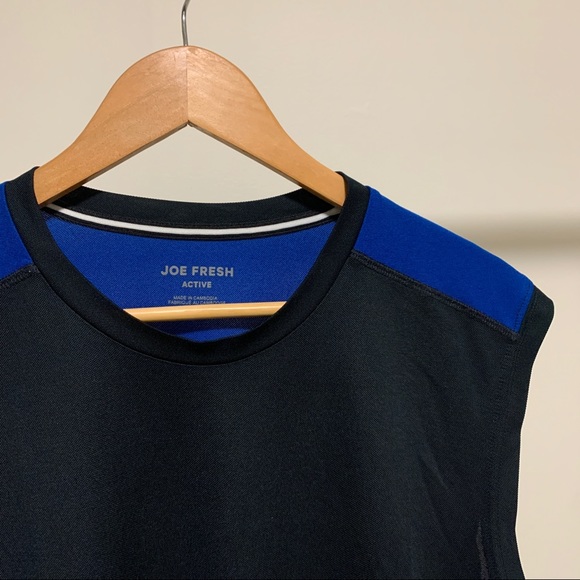 Sleeveless Navy Athletic T - Picture 2 of 5